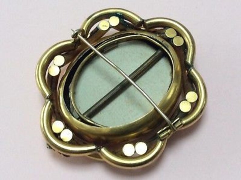 Large Antique Victorian Pinchbeck Photo Swivel Locket 1880