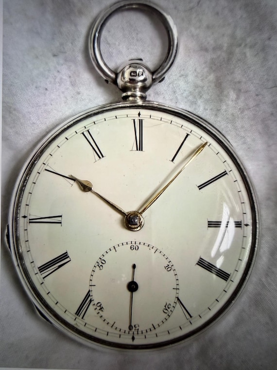 RARE Antique Victorian Solid Silver Fusee Pocket Watch Gents - 1854 - London Mk - Great Condition