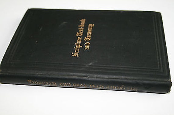 Antique Scripture Text Book & Treasury - Biblical - Christianity - 1901