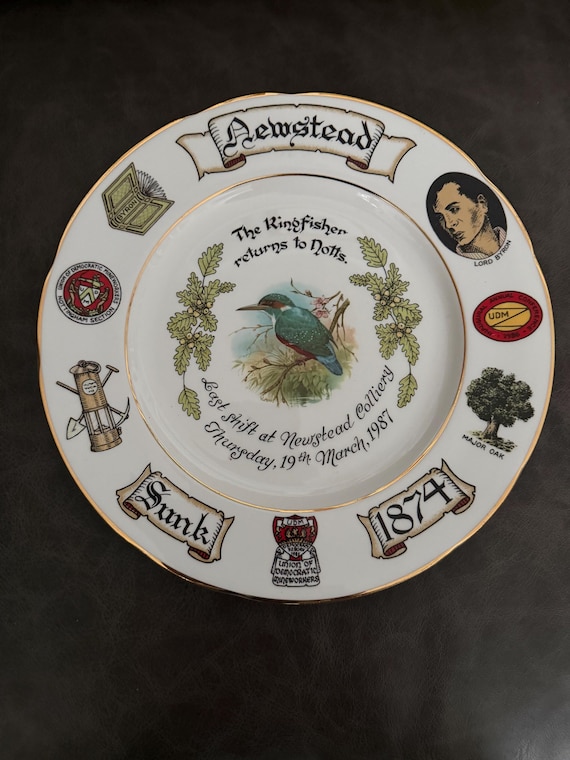 Vintage Newstead Colliery Coal Mining Commemorative Plate