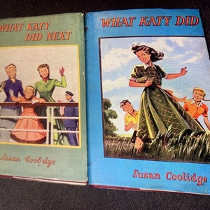 Vintage Susan Coolidge - What Katie Did / What Katie Did Weiter Bücher - Beide Bände - 1960er Jahre