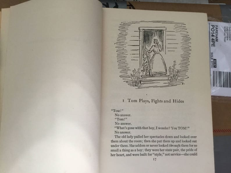 Vintage Adventures of Tom Sawyer - Hardback Book by MARK TWAIN - Dated ...