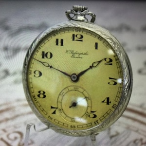 Rare Vintage Eterna Swiss Pocket Watch - by W Babozynski Geneva - 1929