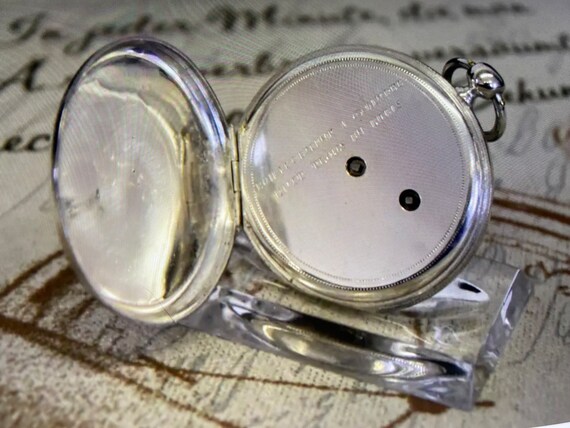 Antique Solid Silver Key Wind ESCAPEMENT A CYLIND… - image 5