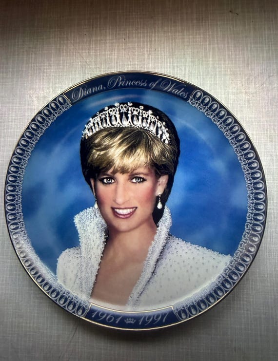Vintage Lady Diana Tribute Plate - Franklin Mint - PRINCESS OF WALES - Limited Ed Numbered