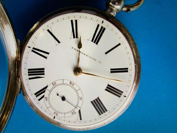 Antique Victorian Solid Silver Waltham Farringdon… - image 4