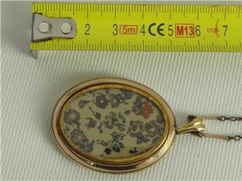Antique Rolled Gold Double Picture Locket with original chain
