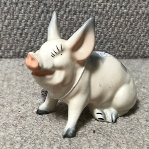 Vintage Beswick glanzend komisch varken - zittend - jaren 1940