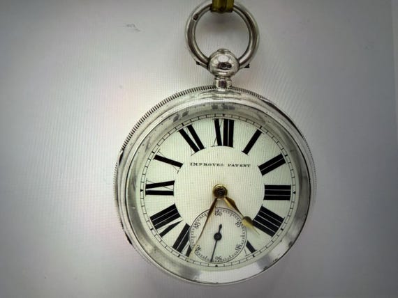 Antique Victorian Solid Silver Fusee Lever Pocket Watch - 1891