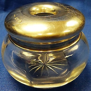 A Lovely Silver Topped Bottle - Fully Hallmarked Engraved St George 3818 - 1925
