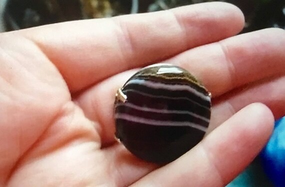 Antique Victorian Scottish Banded Agate and Silve… - image 5
