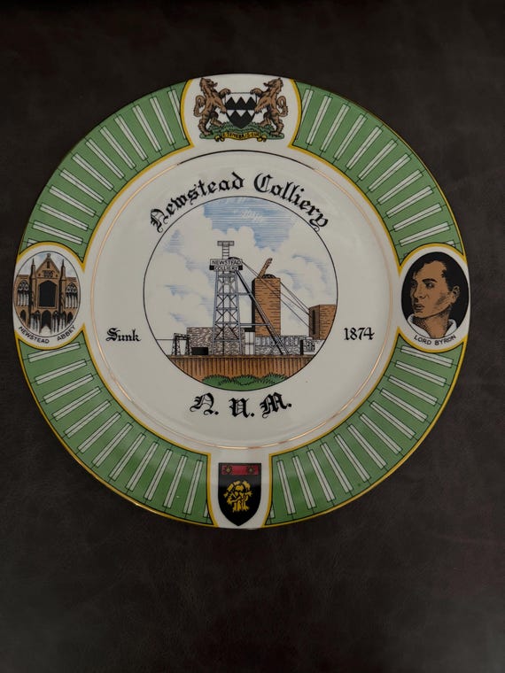 Vintage Newstead Colliery Coal Mining Commemorative Plate