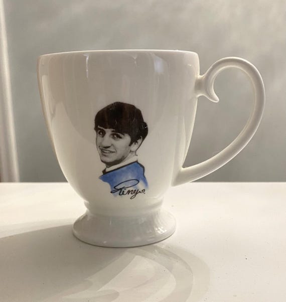 Vintage The Beatles Bone China Mug/Cup Featuring George and Ringo - Original 1960s