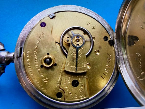 Antique Victorian Solid Silver Waltham Farringdon… - image 7