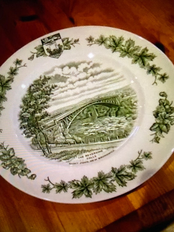 Vintage Wood & Sons Plate - The Collector's Series of Atlantic Canada - 'The Reversing Falls, Saint John, New Brunswick.