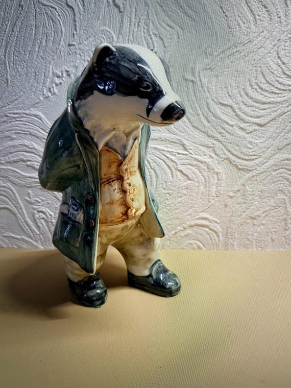 Vintage Rye Pottery Badger from Wind in the Willows - By David Sharp - Mint Condition