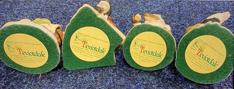 Vintage RARE Teviotdale Wind in the Willows Full Set - Mr Toad, Badger ...