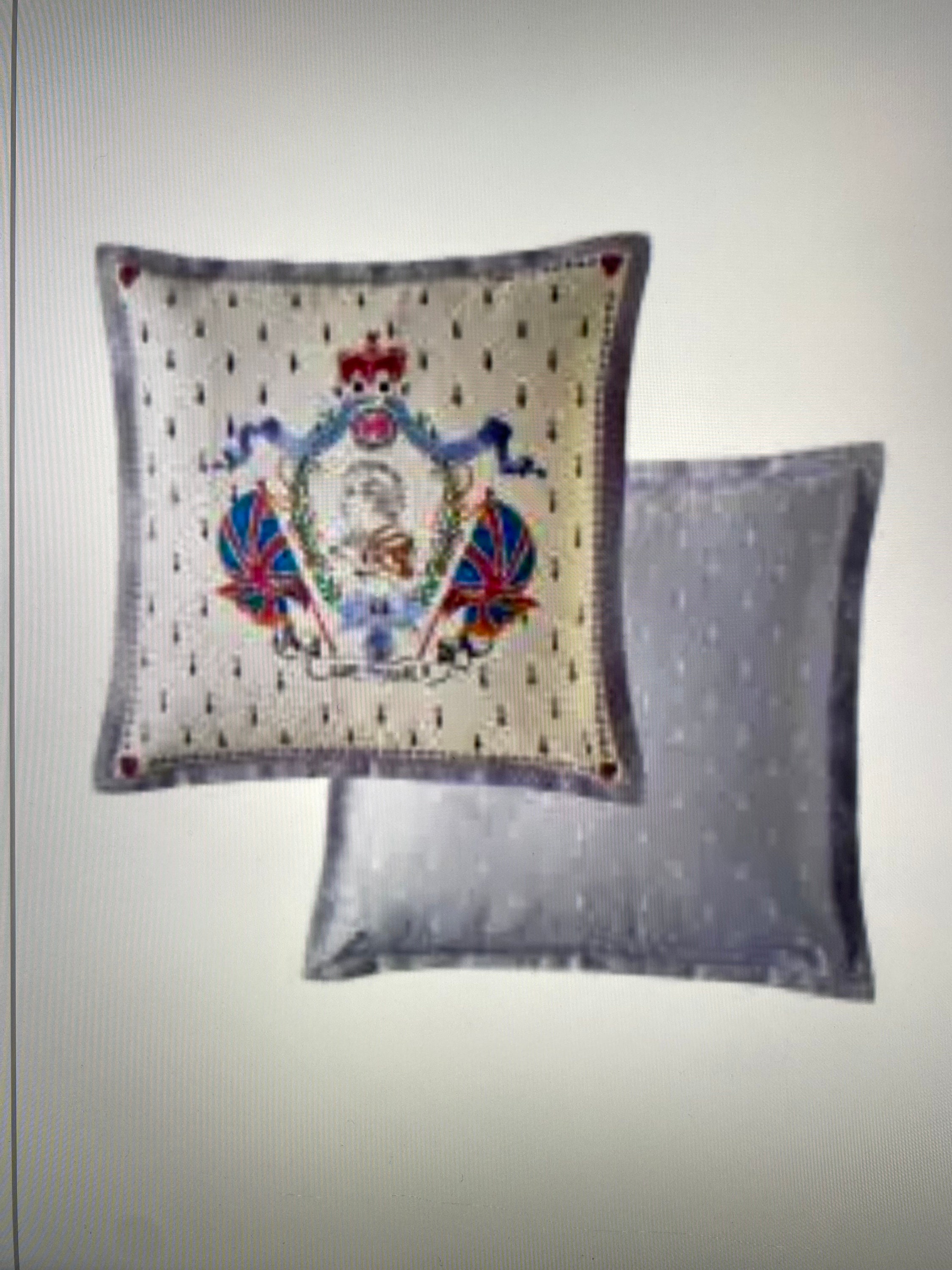 King Charles III Coronation Cath Kidson Cushion Brand pic