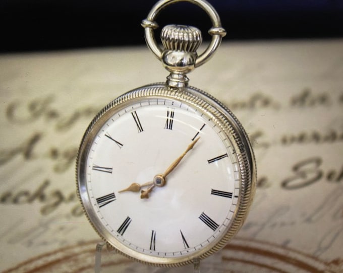 Rare Antique French Silver Pocket Watch - In Great Condition