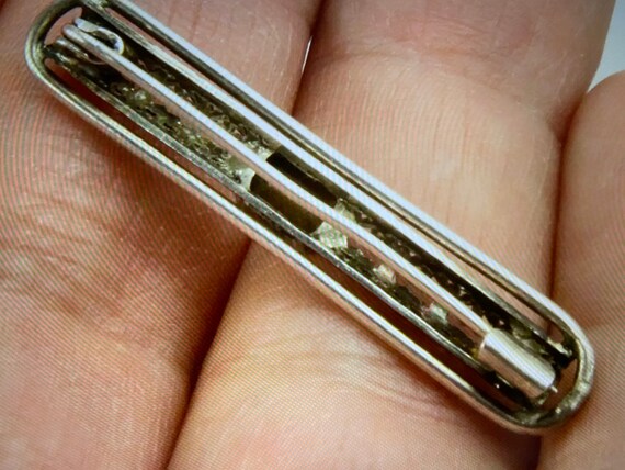 Vintage Ornate Silver and Paste Stone Ruby Brooch… - image 3