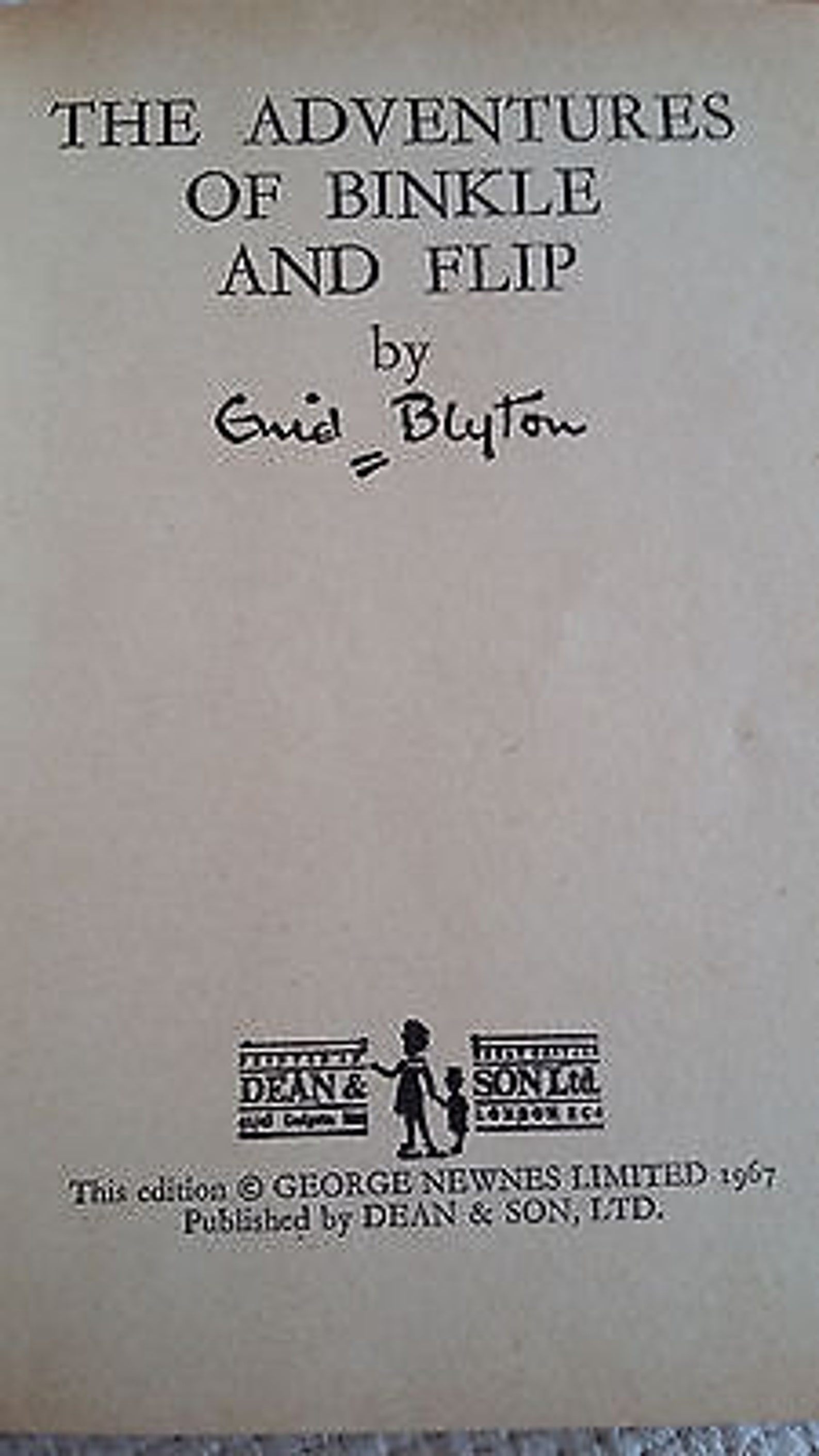 The Adventures of Binkle & Flip - Vintage Children's Book - Enid Blyton ...