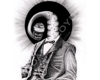 Portrait Of A Victorian Monster | Dark Art | Illustration Print | Fine Art | Horror | Surrealism