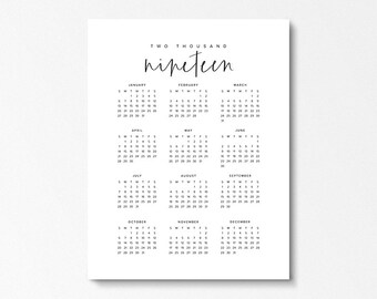 year at a glance etsy