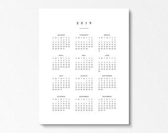 year at a glance etsy