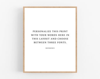 Custom Quote Printable Wall Art: Personalized Affirmations (Digital Download)