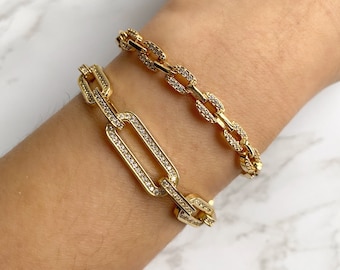 Princess Kylie Pave Set Cubic Zirconia Bead Rolo Chain Bracelet Rhodium Plated Sterling Silver Princess Kylie Pave Set Cubic Zirconia Bead Rolo Chain Bracelet Rhodium Plated Sterling Silver