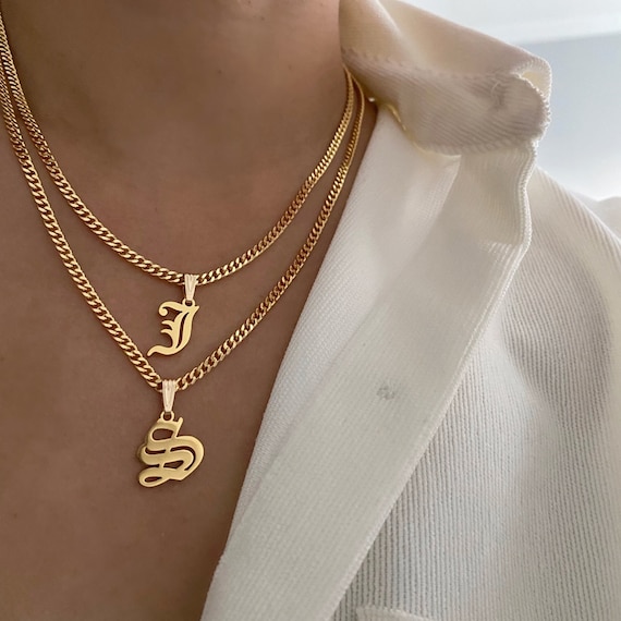 14K Yellow Gold L Initial Necklace – Precious Fine Jewelers