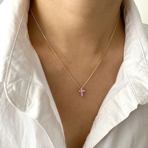 Cross Necklace | Tiny Cross Necklace | Mini Cross Necklace | Dainty ...