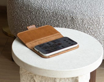 Leather Folio Wallet compatible w/ MagSafe | Classic 5.1 for iPhone 17 Series | Handmade in Europe