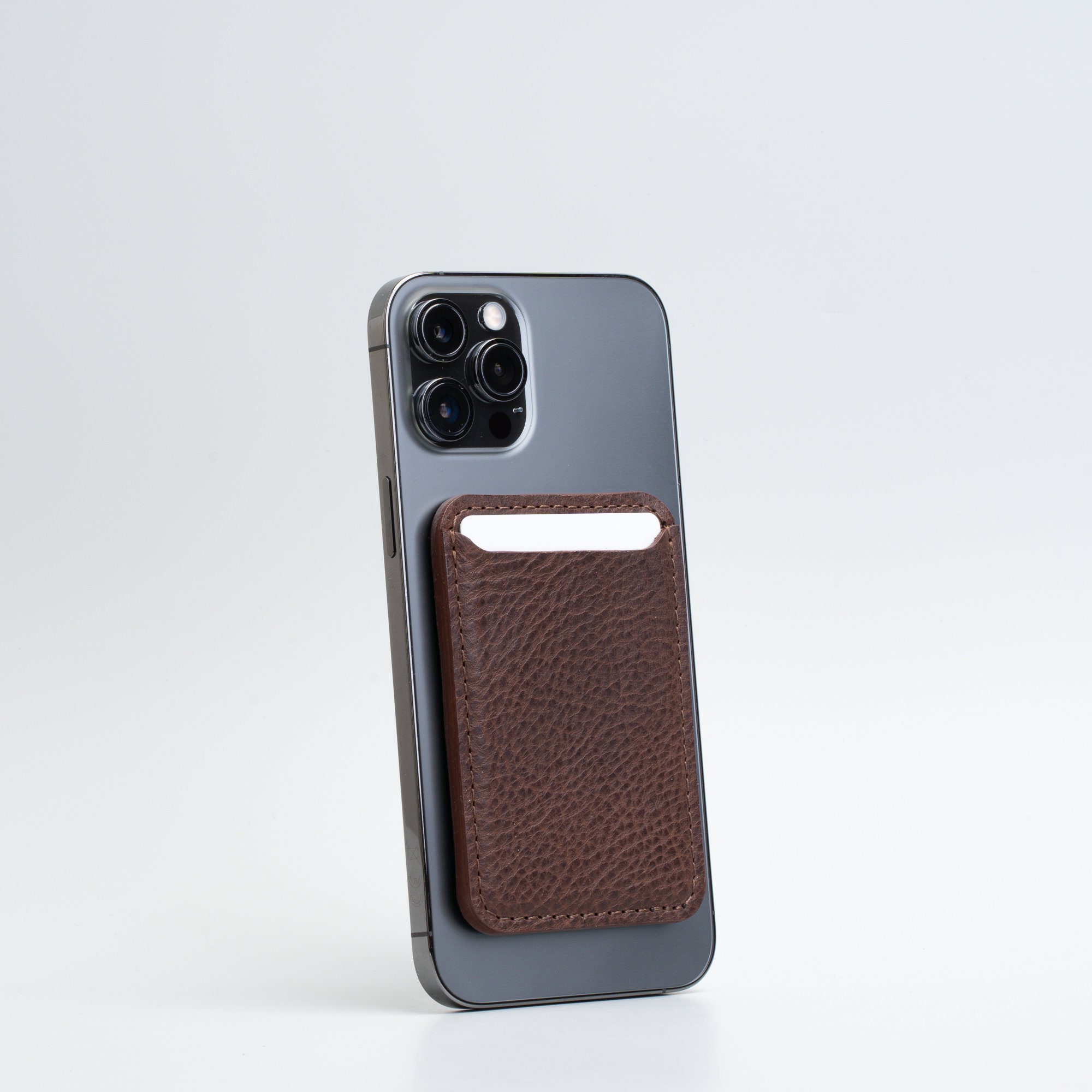 Leather Iphone Wallet Magsafe For Iphone 14 13 12 Mini Etsy