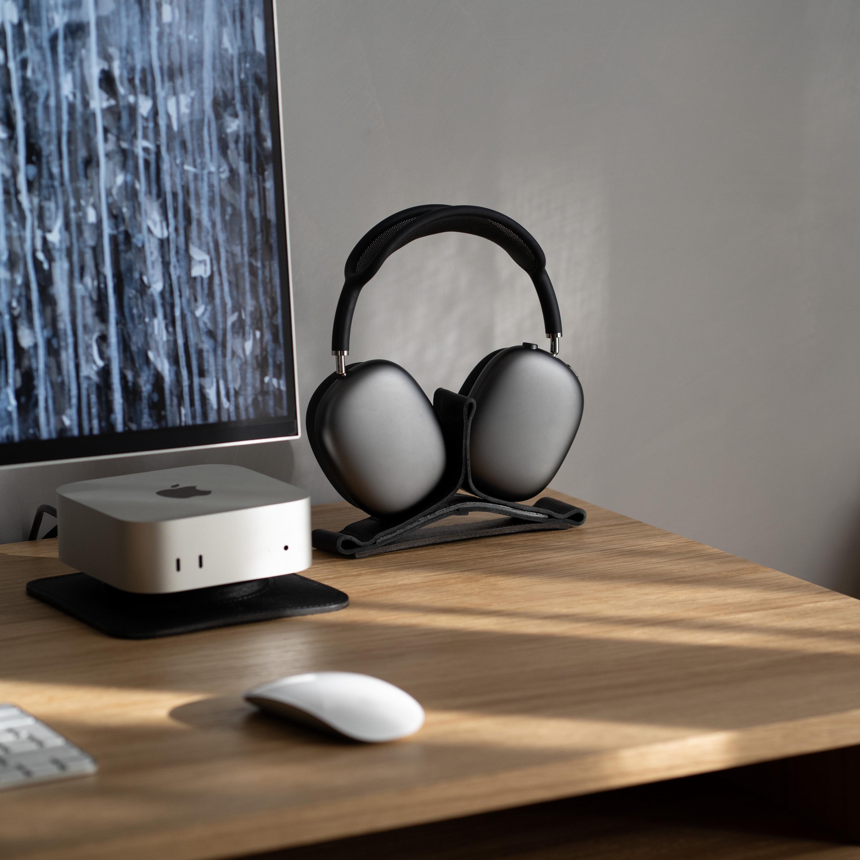 AirPods Max 2用低電力モードスタンド：イタリア製フルグレインレザー