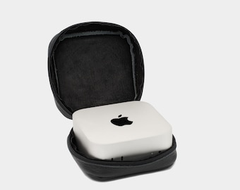 Case for Mac Mini with Zip-Around Closure | Flat-Grain Leather