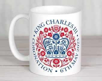 Tasse Commémorative En émail Couronnement Du Roi Charles III 2023 - Cadeau Souvenir, Marque Gift Base