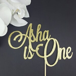 First Birthday Cake Topper, 1st Birthday Cake Topper, One Cake Topper, Number Topper, Name Cake Topper, Gold Topper, Personalized Topper