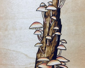 Meadow Mushrooms Print