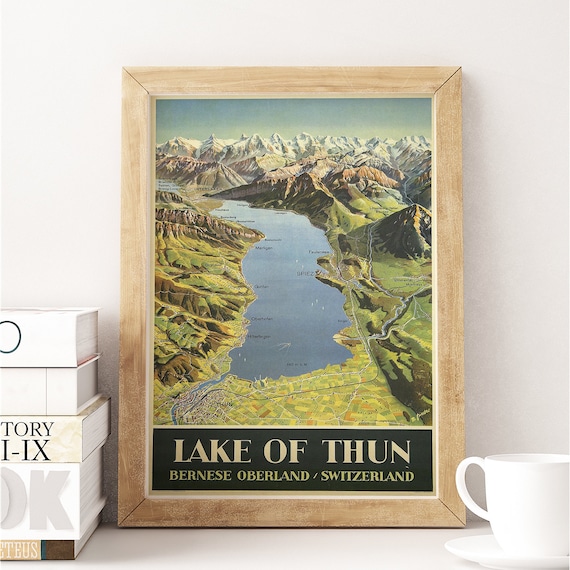 Switzerland Murren 1925 Schweiz Berner Oberland Vintage Poster Print Travel