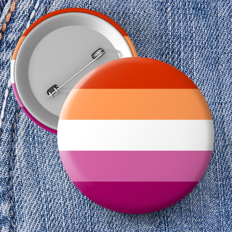 Lgbtq Lesbian Pride Flag 2019 Button Pin Badge Etsy