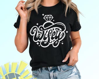Camiseta para esposa: regalo para novia, camiseta para esposa, camiseta para recién casadas, regalo de compromiso, regalo de boda, idea de regalo de aniversario