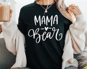 Mama Bear Shirt, Mama Bear, Mama Bear TShirt, Mom Life Shirt, MomLife Shirt, Pregnancy Gender Reveal, Momma Bear Shirt