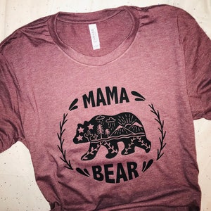 Mama Bear Shirt, Mama Bear, Mama Bear TShirt, Mom Life Shirt, MomLife Shirt, Pregnancy Gender Reveal, Momma Bear Shirt Boy Mom Girl Mom image 2