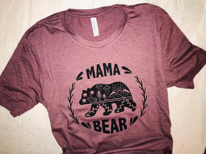 Mama Bear Shirt, Mama Bear, Mama Bear TShirt, Mom Life Shirt, MomLife Shirt, Pregnancy Gender Reveal, Momma Bear Shirt Boy Mom Girl Mom image 2