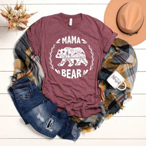 Mama Bear Shirt, Mama Bear, Mama Bear TShirt, Mom Life Shirt, MomLife Shirt, Pregnancy Gender Reveal, Momma Bear Shirt Boy Mom Girl Mom image 4