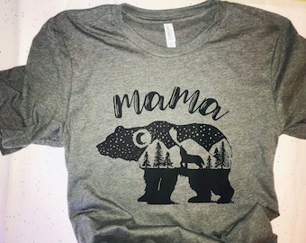 New! Mama Bear Shirt | Mama Bear, Mama Bear TShirt, Mom Life Shirt, MomLife Shirt, Pregnancy Gender Reveal, Boy Mom, Girl Mom