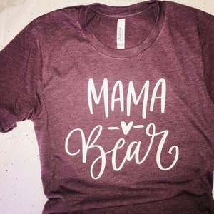 Mama Bear Shirt, Mama Bear, Mama Bear TShirt, Mom Life Shirt, MomLife Shirt, Pregnancy Gender Reveal, Momma Bear Shirt, Boy Mom, Girl Mom image 3