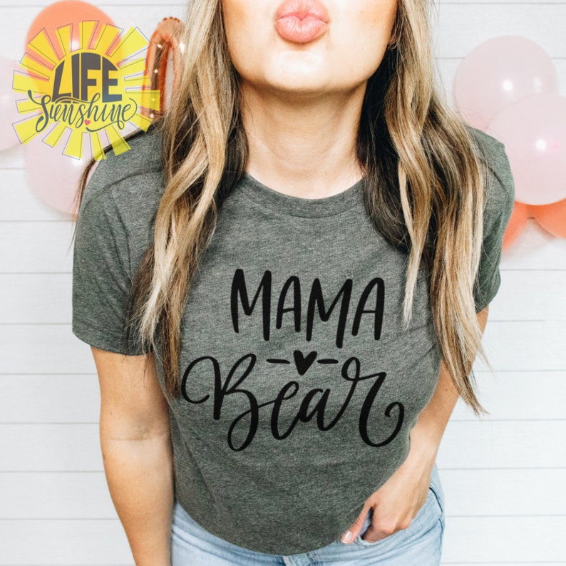 Mama Bear Shirt, Mama Bear, Mama Bear TShirt, Mom Life Shirt, MomLife Shirt, Pregnancy Gender Reveal, Momma Bear Shirt, Boy Mom, Girl Mom image 2
