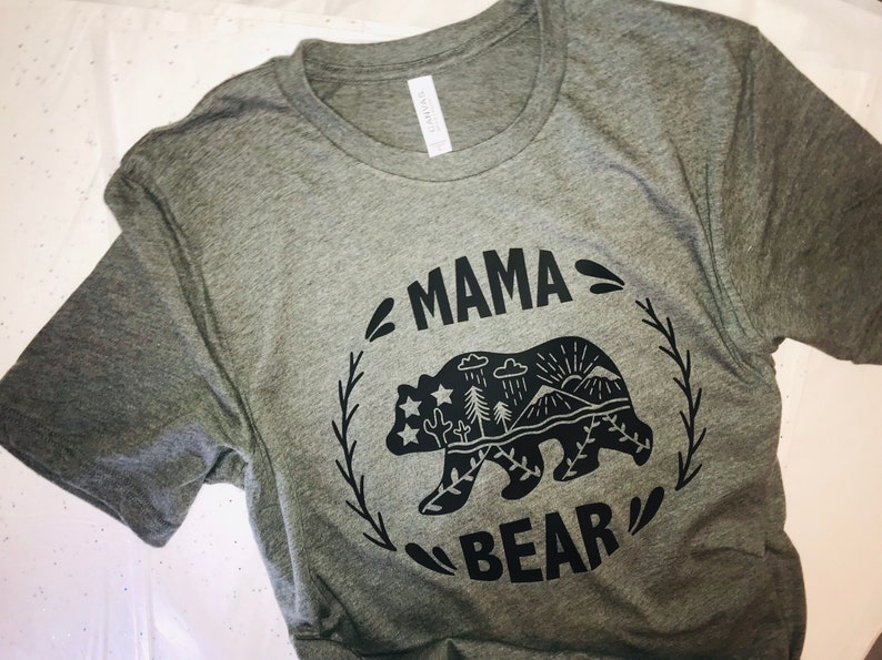 Mama Bear Shirt, Mama Bear, Mama Bear TShirt, Mom Life Shirt, MomLife Shirt, Pregnancy Gender Reveal, Momma Bear Shirt Boy Mom Girl Mom image 1